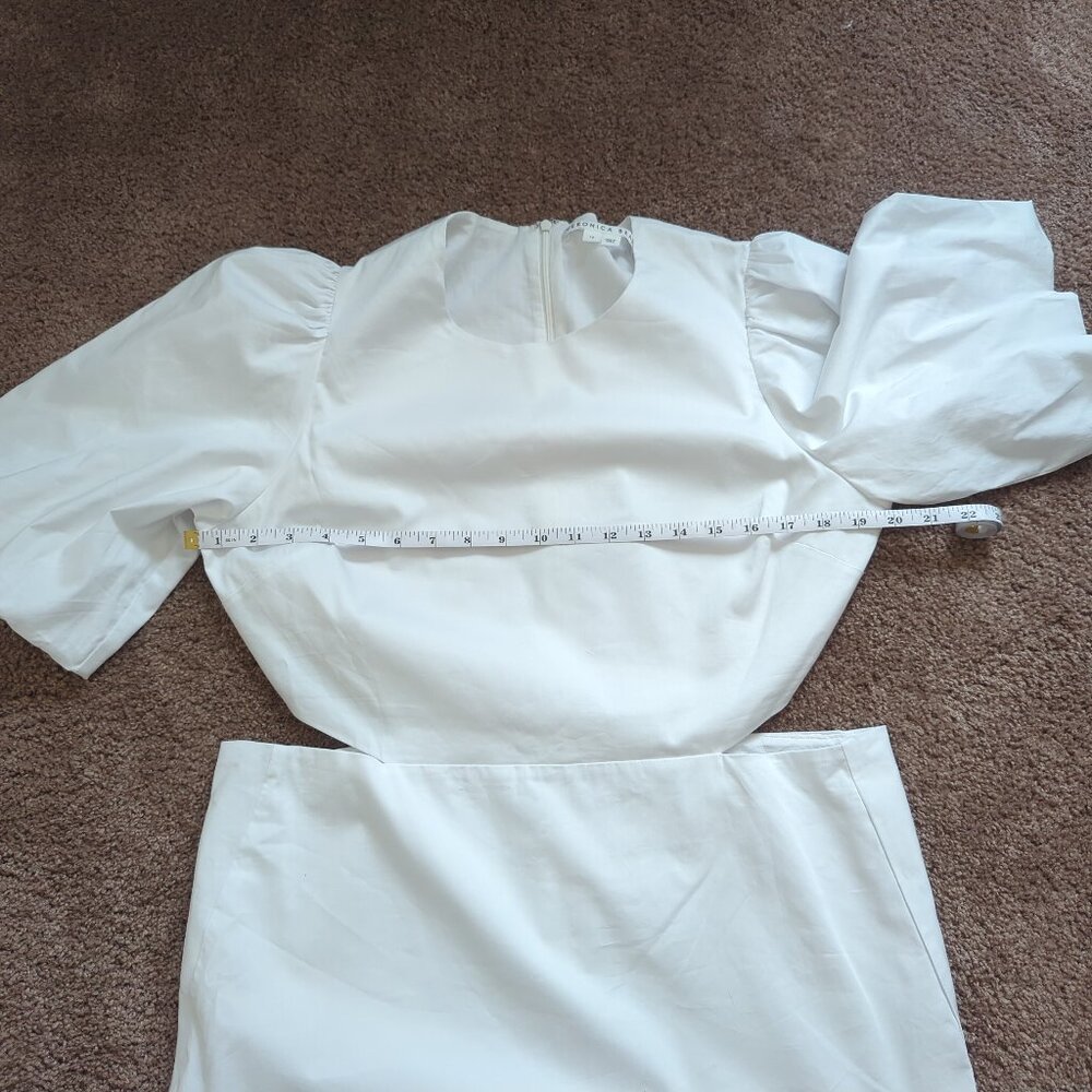 Veronica Beard Iker White Mini Dress Size 12 - Picture 8 of 14